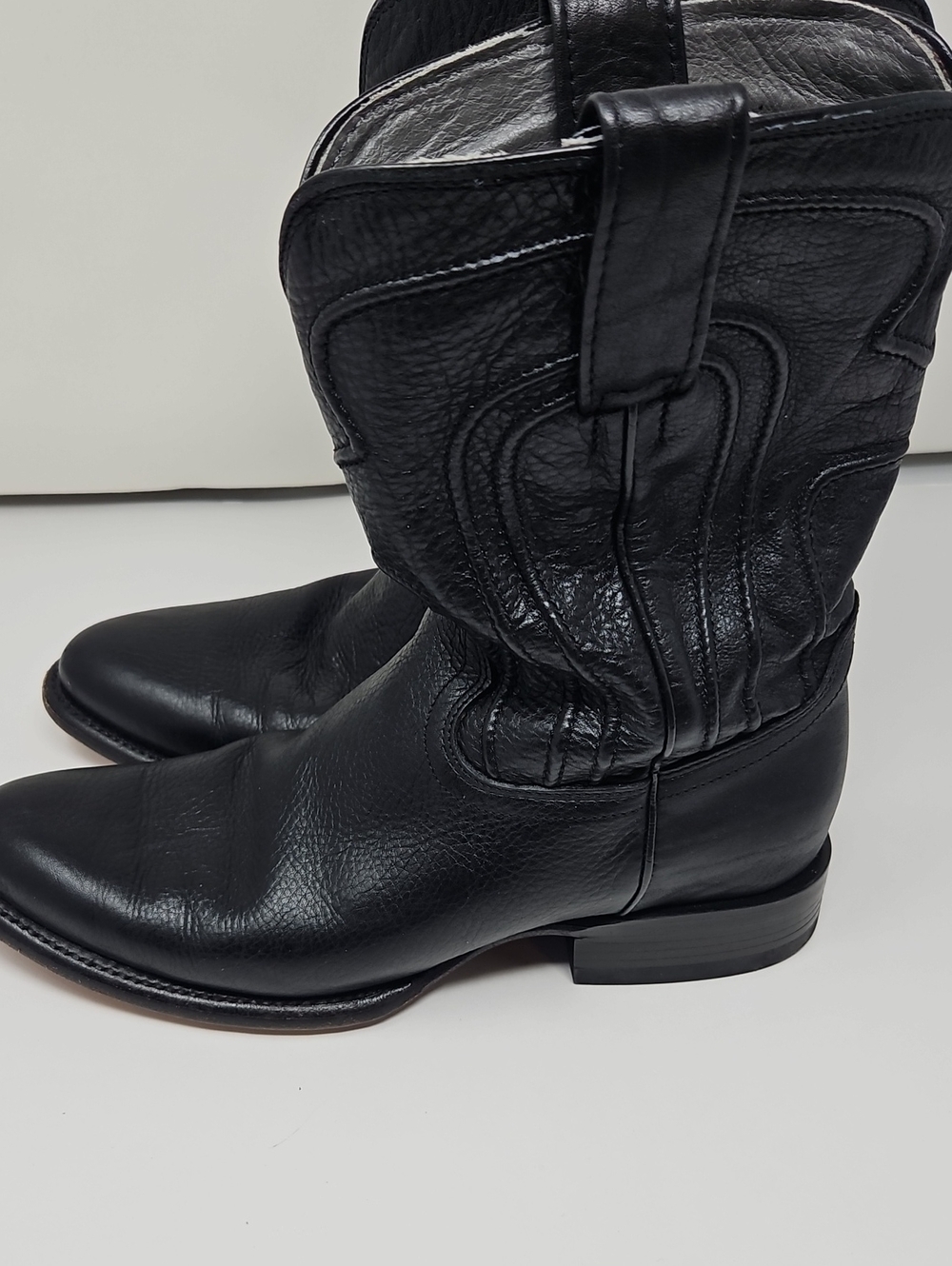 Los Altos Made In Mexico Men's Leather Western Cowboy Work Boots Size 8 1/2 - Picture 3 of 14